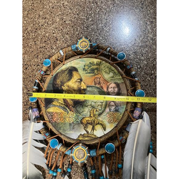 Native American Buffalo Nickel Commemorative Masterpiece Dreamcatcher Bradford - Picture 8 of 10
